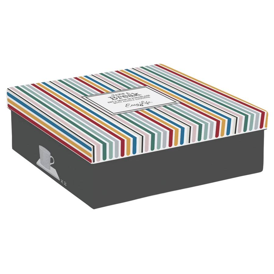 Набор кружек на подставке Easy Life Время отдыха 380 мл, 2 шт, фарфор твердый, дерево, зеленая, свет