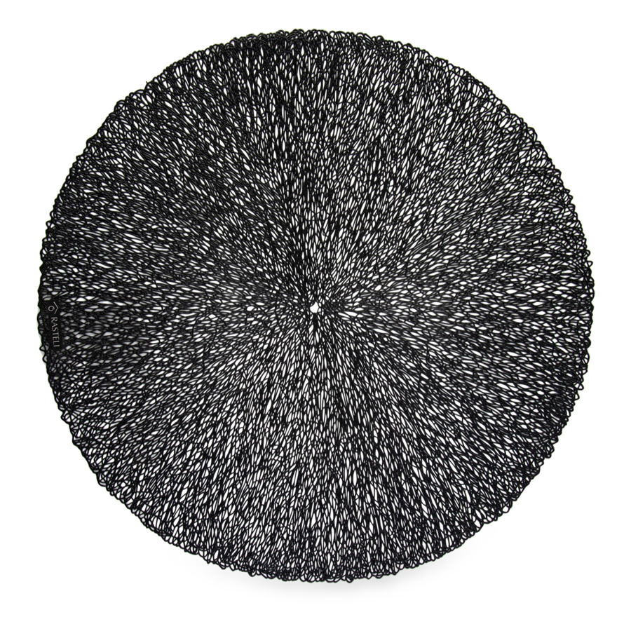 Салфетка подстановочная круглая Rasteli 38 см, черная