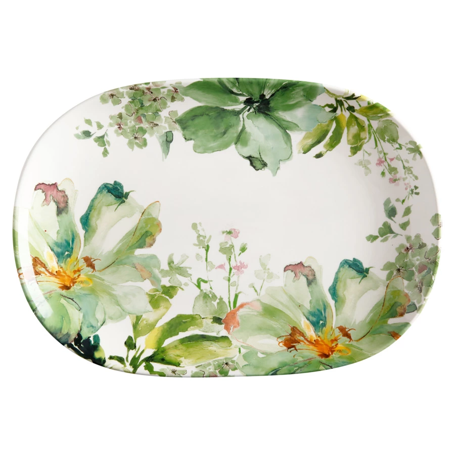 Блюдо овальное Casa Domani Botanical 40х28 см, керамика, п/к