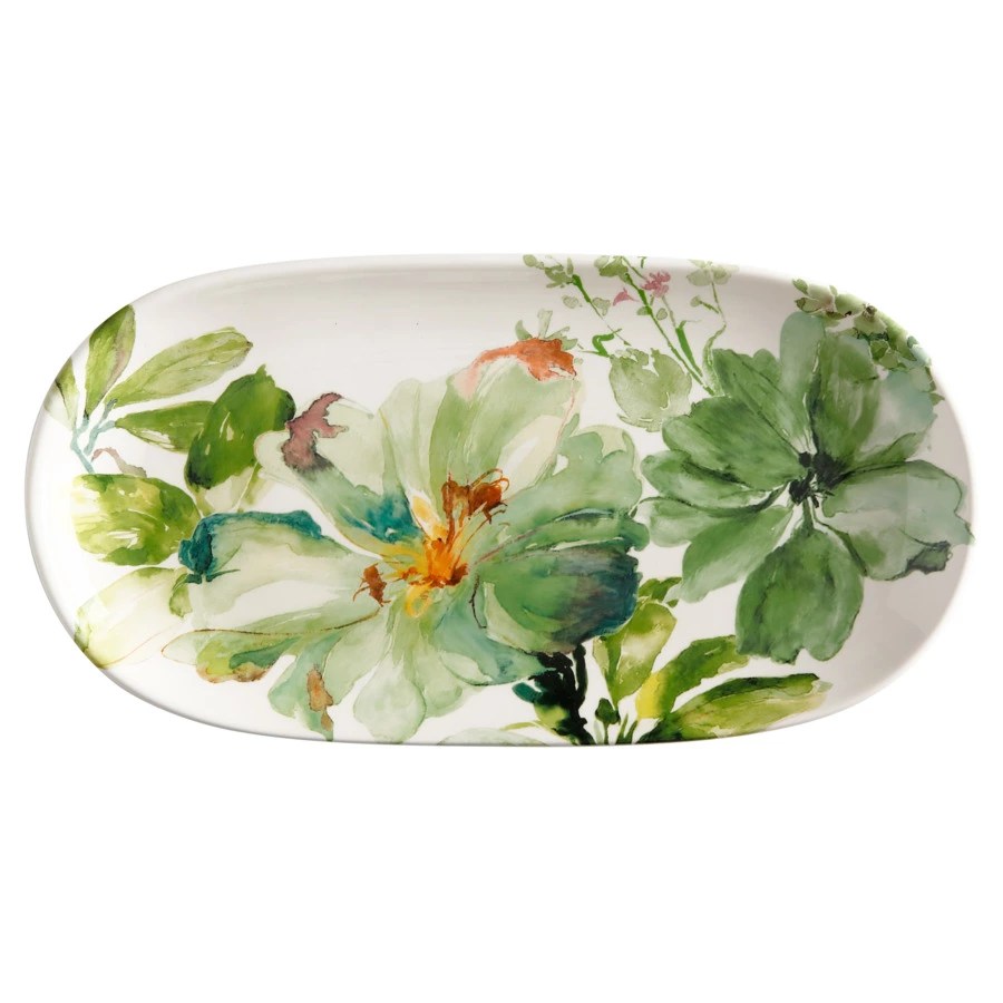 Блюдо овальное Casa Domani Botanical 33х17 см, керамика, п/к