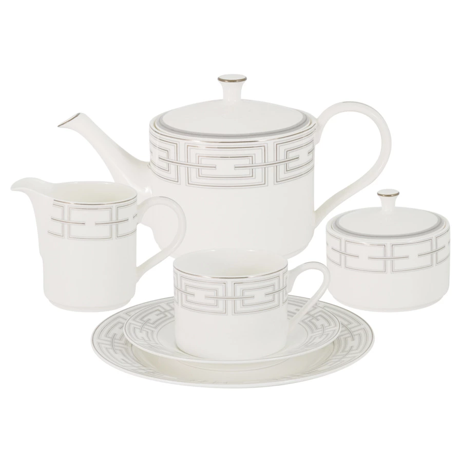 Сервиз чайный Anna Lafarg Emily Madison на 6 персон 21 предмет, фарфор костяной