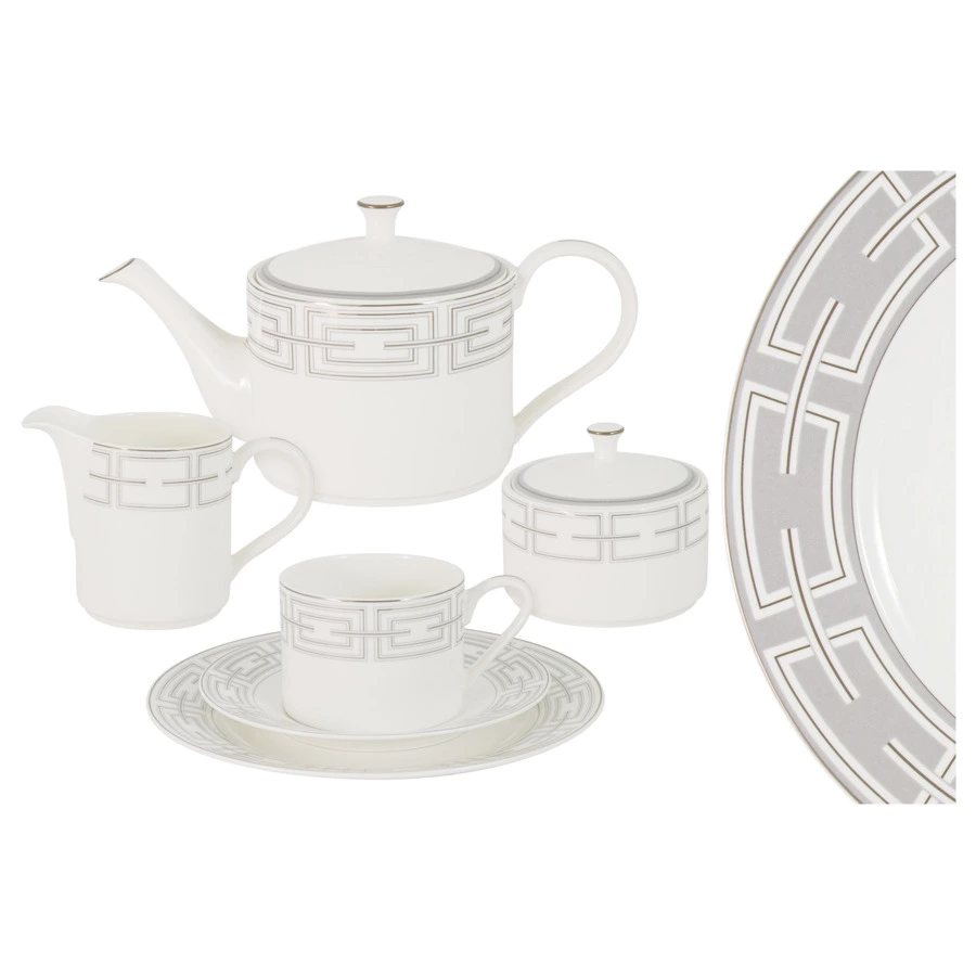 Сервиз чайный Anna Lafarg Emily Madison на 6 персон 21 предмет, фарфор костяной