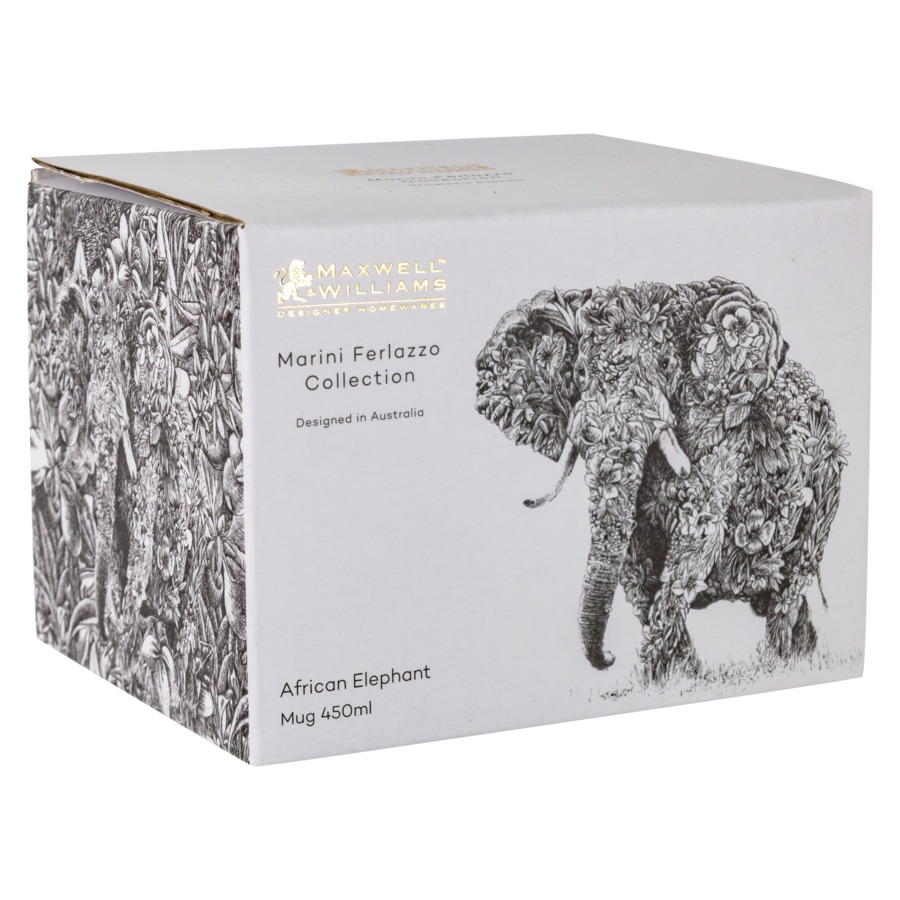 Кружка Maxwell & Williams Африканский слон 450 мл, фарфор твердый, п/к