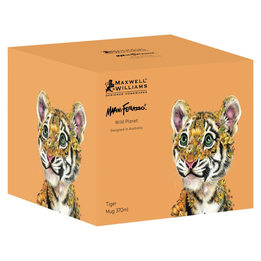 Кружка Maxwell & Williams Живая планета Тигренок 370 мл, фарфор твердый, п/к