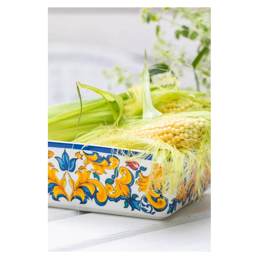 Форма для запекания My Ceramic Story Таормина куччина 33х20х8,5 см 3 л, фарфор жаростойкий