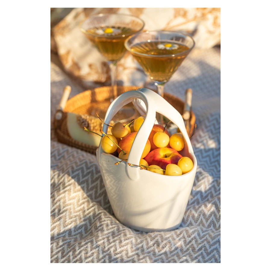 Ваза для цветов My Ceramic Story Сноуфлэйк 18 см, керамика, ручная работа