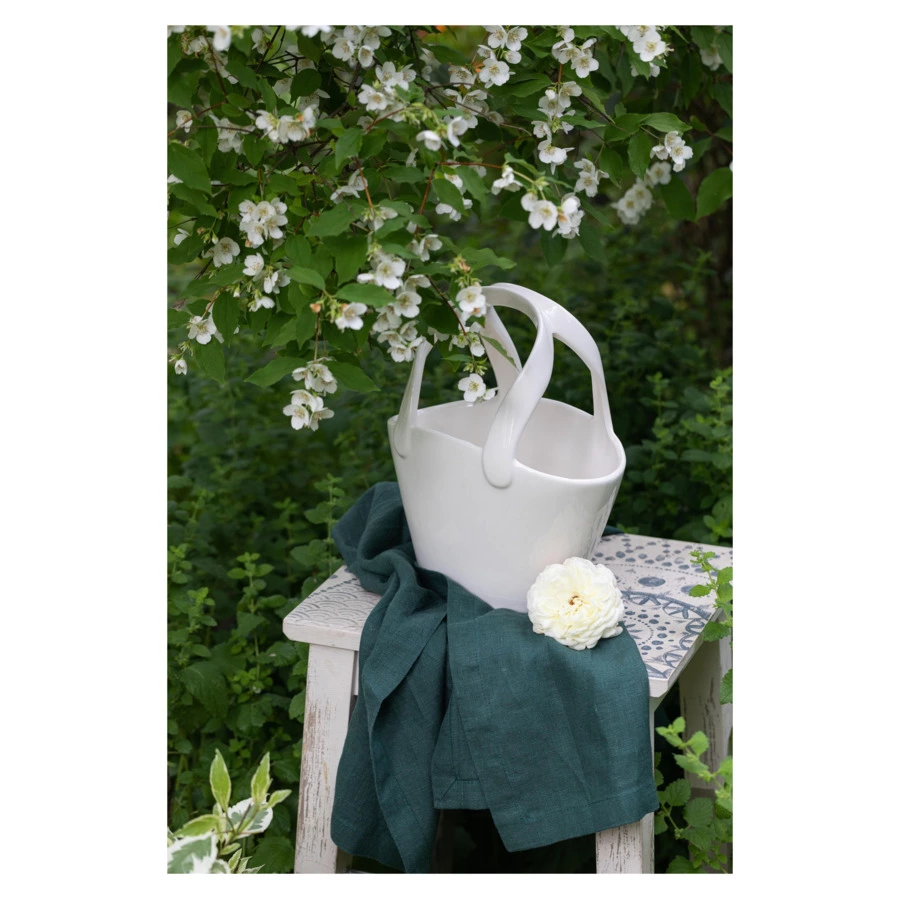 Ваза для цветов My Ceramic Story Сноуфлэйк 18 см, керамика, ручная работа