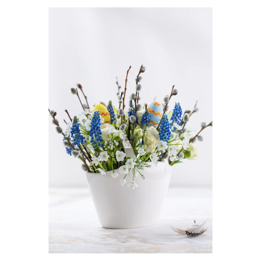 Ваза для цветов My Ceramic Story Сноуфлэйк 18 см, керамика, ручная работа