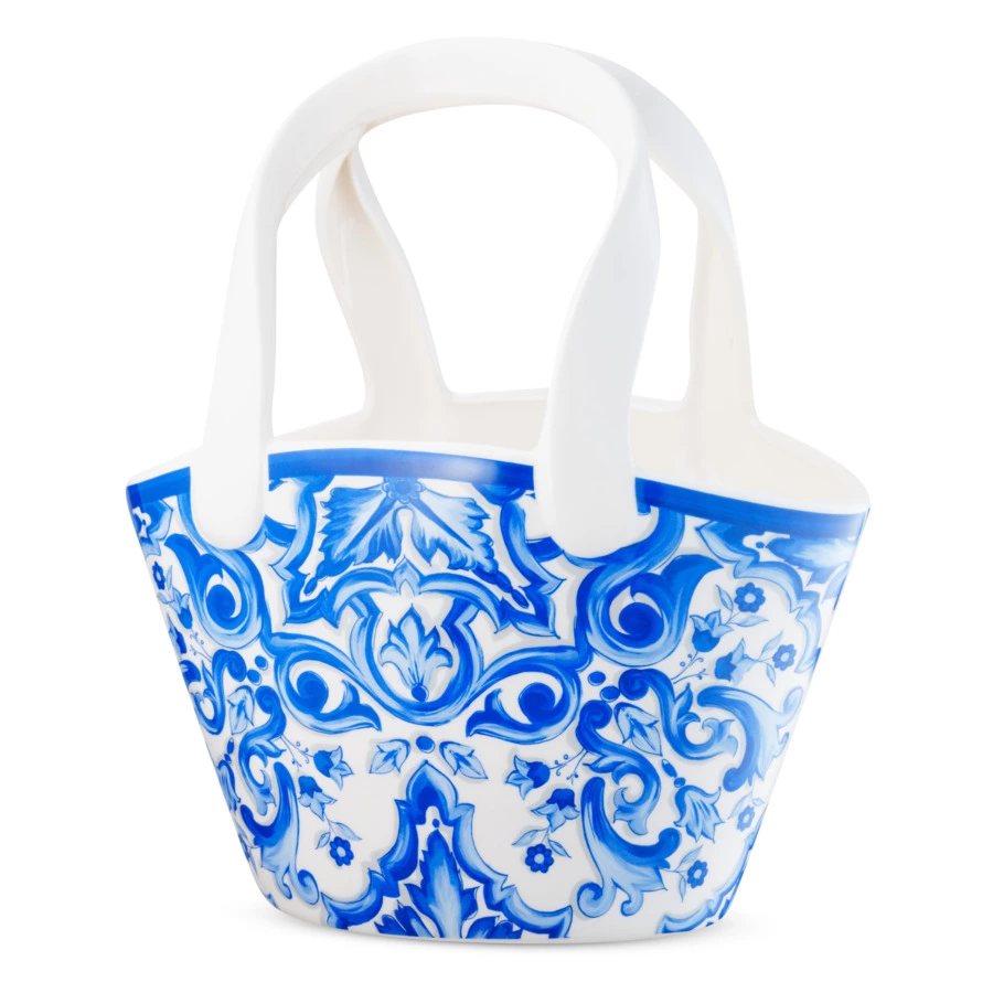 Ваза для цветов My Ceramic Story Гжелини 28 см, керамика, ручная работа