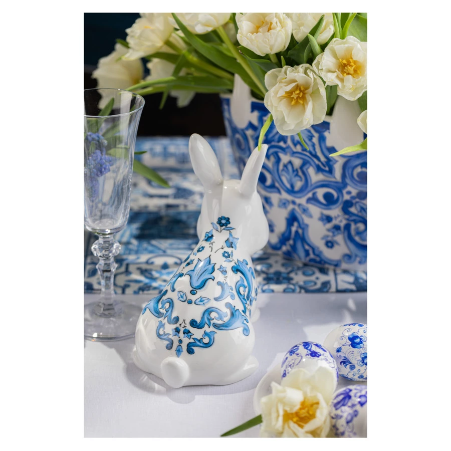 Статуэтка My Ceramic Story Кролик Адзурро 17 см, фарфор твердый