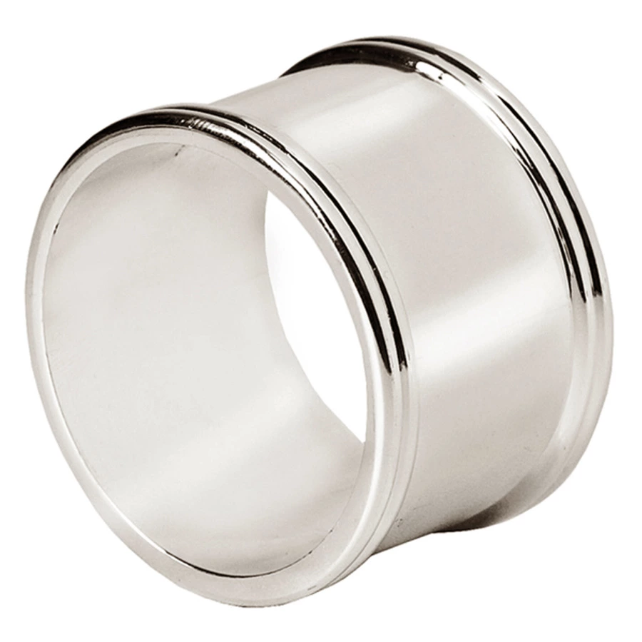 Набор колец для салфеток Edzard Мадрид d4хh2 см, круглые, 6 шт, посеребрение