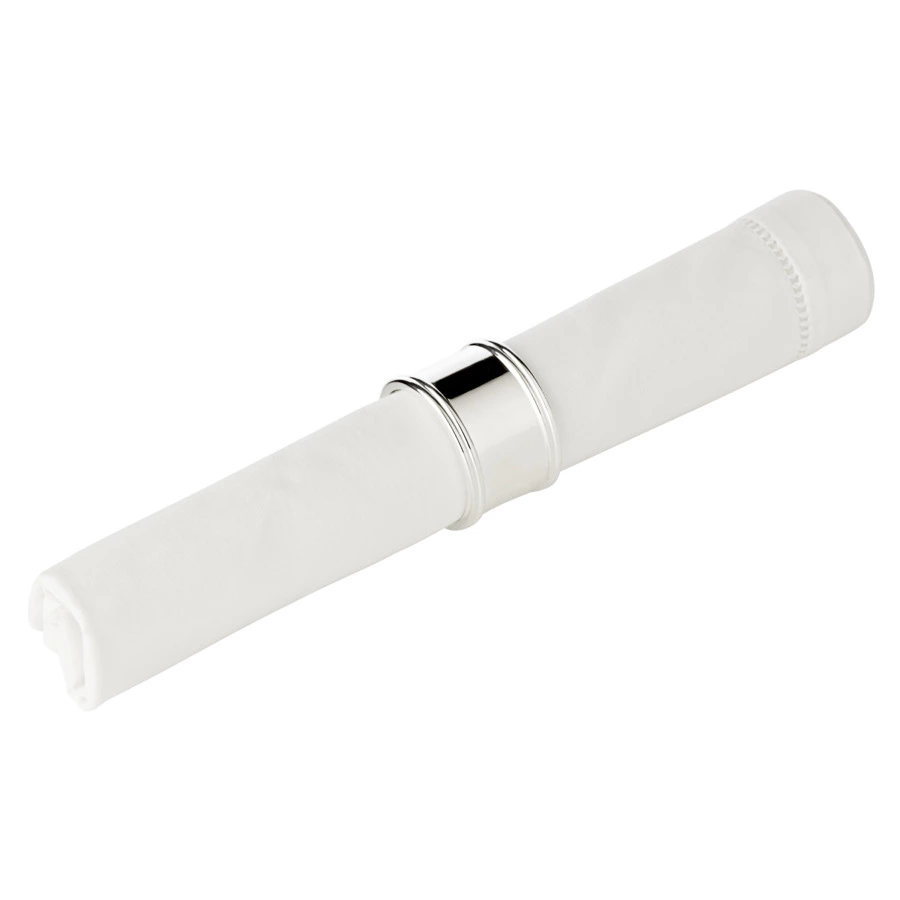 Набор колец для салфеток Edzard Мадрид d4хh2 см, круглые, 6 шт, посеребрение