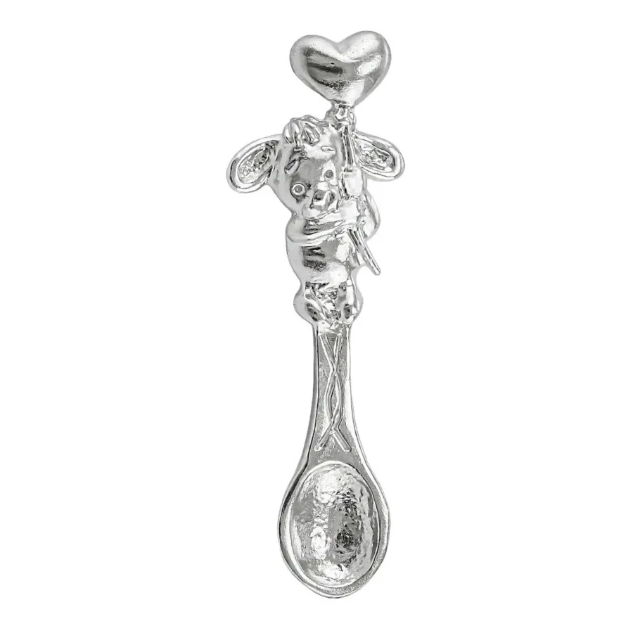 Ложка сувенирная АргентА От Души Зайчик 4,93 г, серебро 925