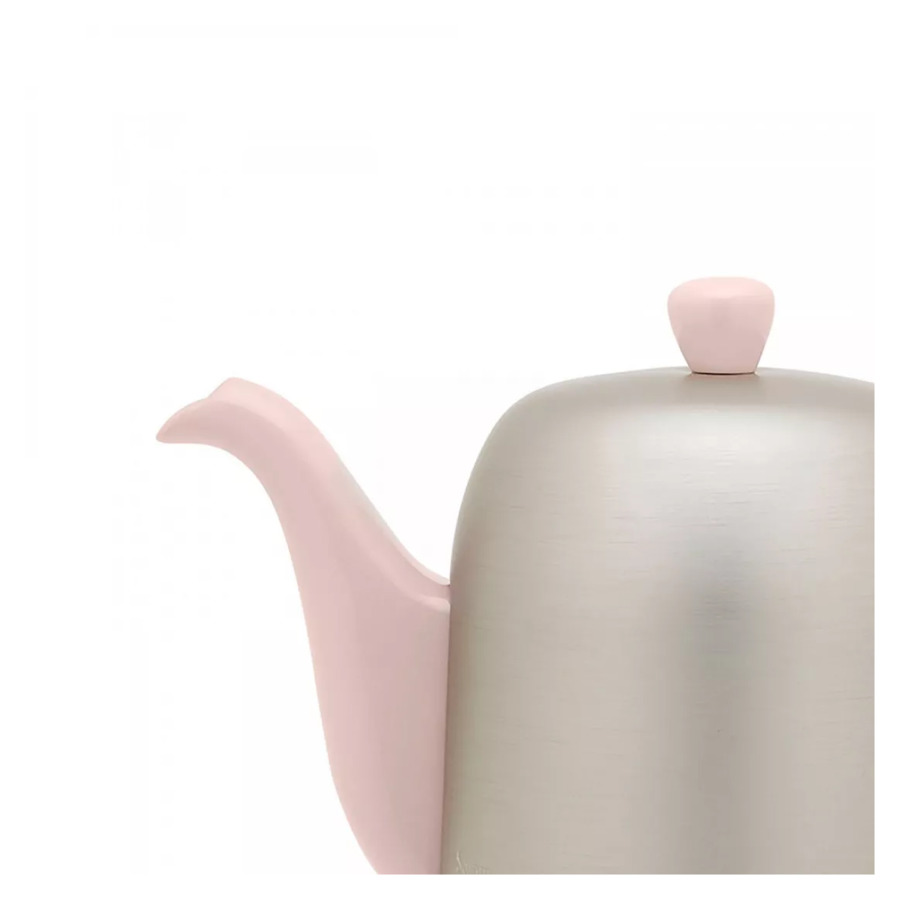 Чайник заварочный Degrenne Salam 900 мл на 6 чашек с крышкой цинкового цвета , фарфор, розовый