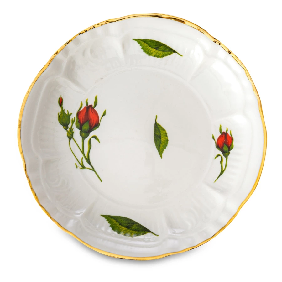 Сервиз чайный Промыслы Вербилок Кузнецовский Бутоны раскидные на 6 персон 15 предметов, фарфор