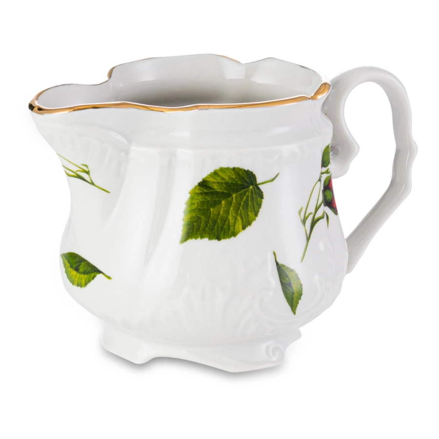 Сервиз чайный Промыслы Вербилок Кузнецовский Бутоны раскидные на 6 персон 15 предметов, фарфор