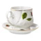 Чашка чайная с блюдцем Промыслы Вербилок Кузнецовский Бутоны раскидные 350 мл, фарфор