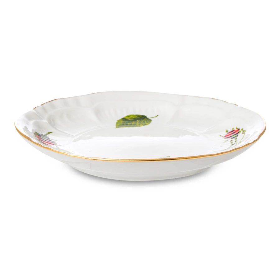 Чашка чайная с блюдцем Промыслы Вербилок Кузнецовский Бутоны раскидные 350 мл, фарфор