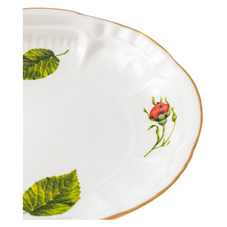 Чашка чайная с блюдцем Промыслы Вербилок Кузнецовский Бутоны раскидные 350 мл, фарфор