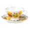 Чашка чайная с блюдцем Промыслы Вербилок Восточная принцесса Оранжевое лето 270 мл, фарфор