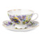 Чашка чайная с блюдцем Промыслы Вербилок Восточная принцесса Фиалки 270 мл, фарфор