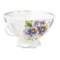 Чашка чайная с блюдцем Промыслы Вербилок Восточная принцесса Фиалки 270 мл, фарфор