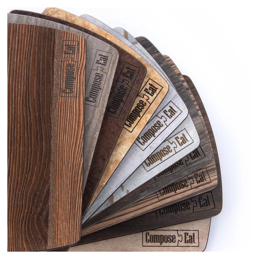 Доска разделочная ComposeEat Fashion 22х15 см, композит, порфир кремовый