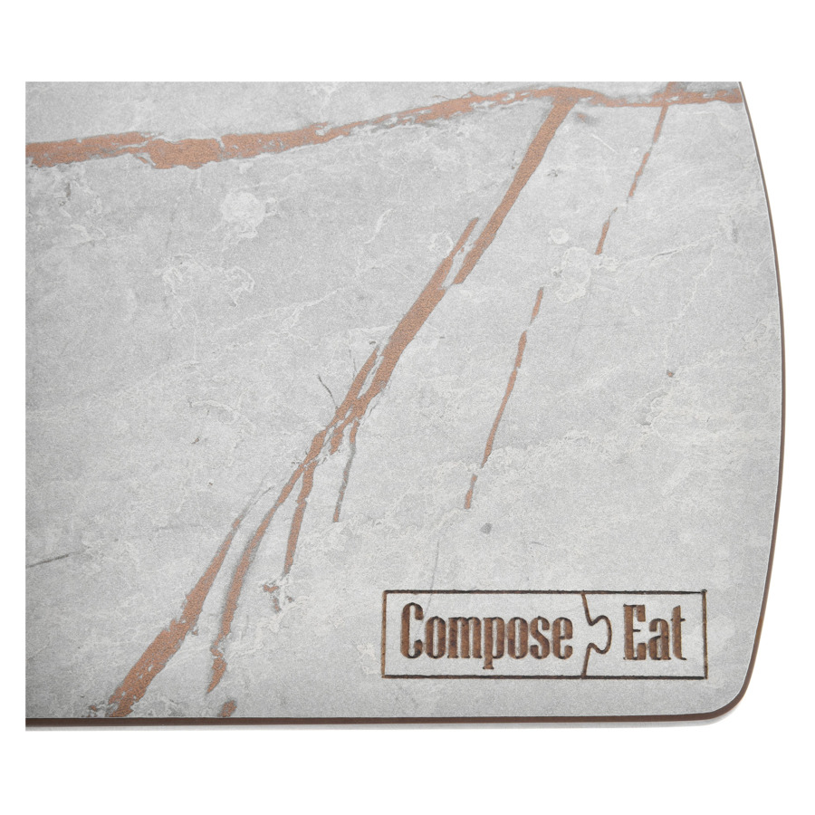 Доска разделочная ComposeEat Fashion 22х15 см, композит, серый мрамор