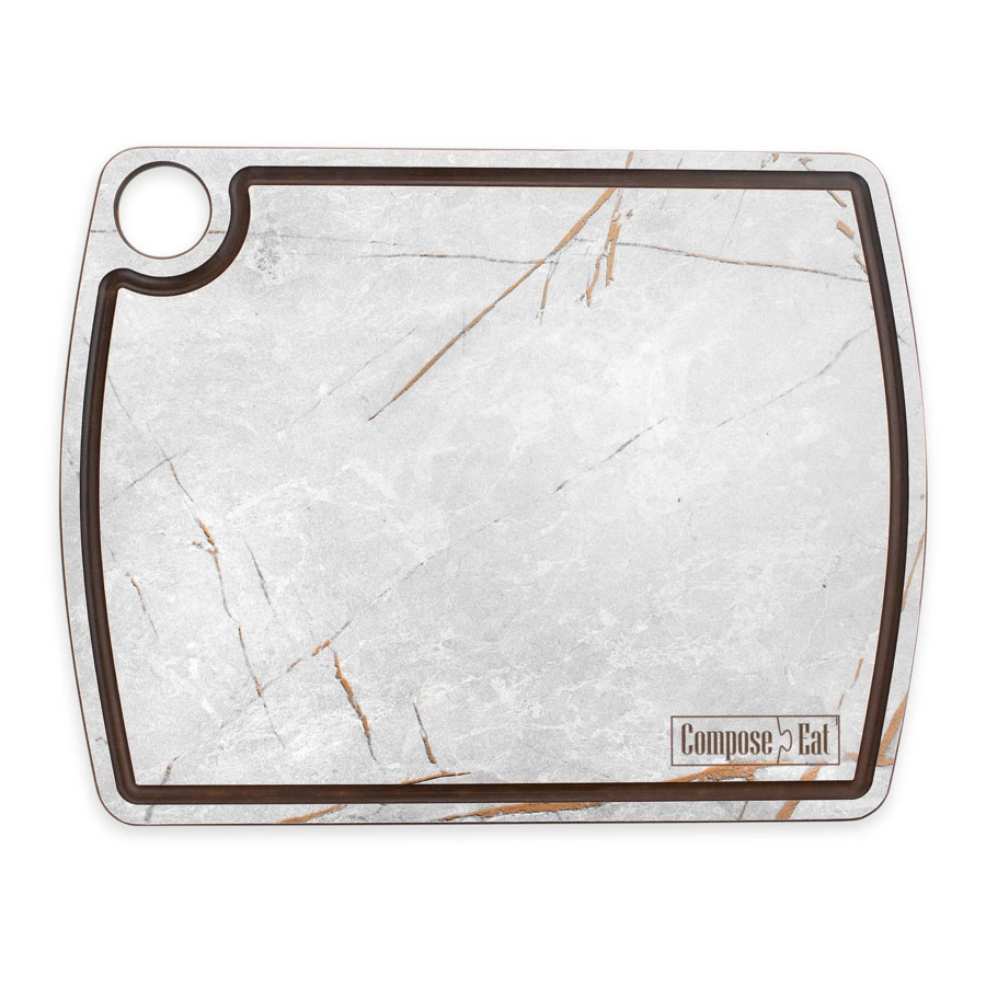 Доска разделочная ComposeEat Fashion 29х22 см, композит, серый мрамор