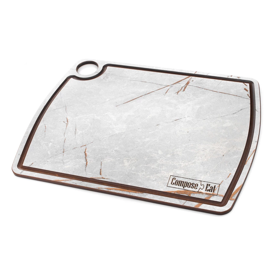 Доска разделочная ComposeEat Fashion 29х22 см, композит, серый мрамор