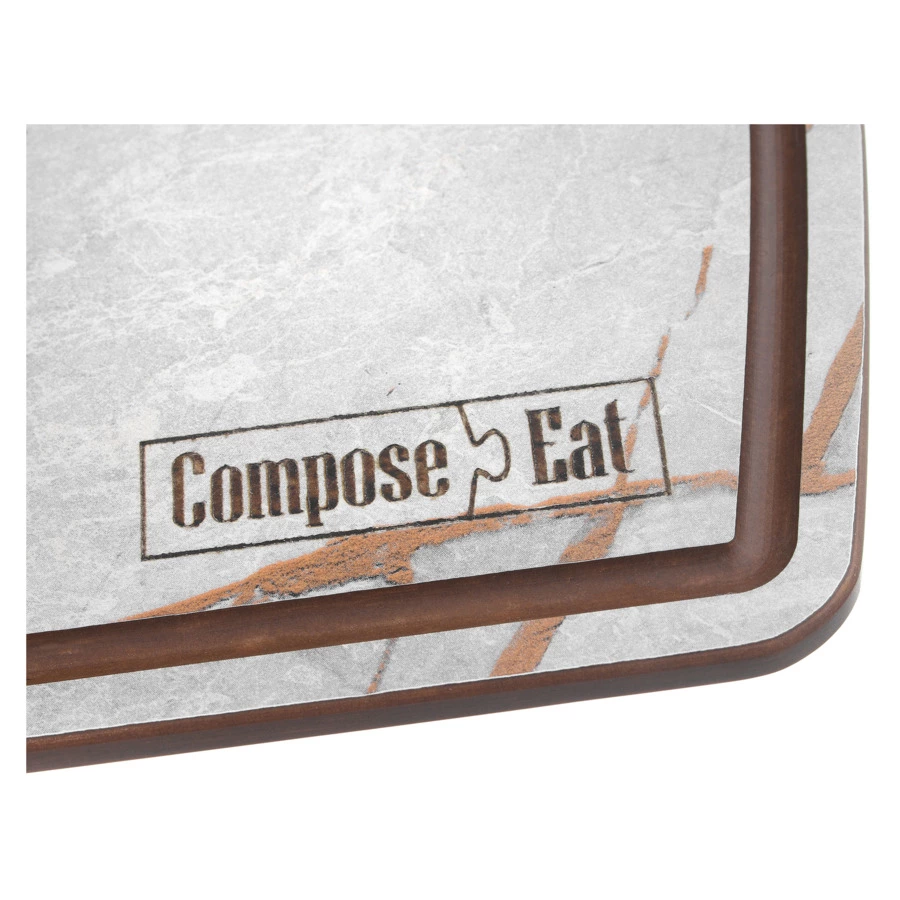 Доска разделочная ComposeEat Fashion 29х22 см, композит, серый мрамор