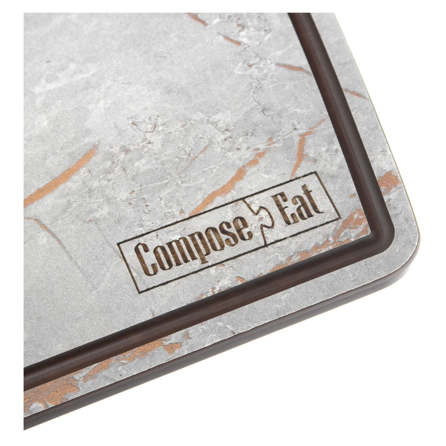 Доска разделочная ComposeEat Fashion 36х28 см, композит, серый мрамор