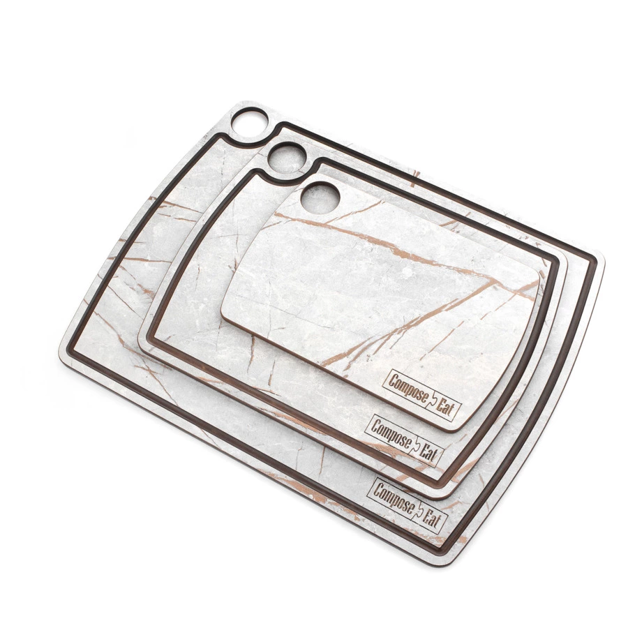 Доска разделочная ComposeEat Fashion 36х28 см, композит, серый мрамор