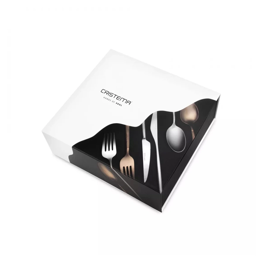 Набор столовых приборов CRISTEMA Colombo на 12 персон 75 предметов, сталь нержавеющая, зеркальная по