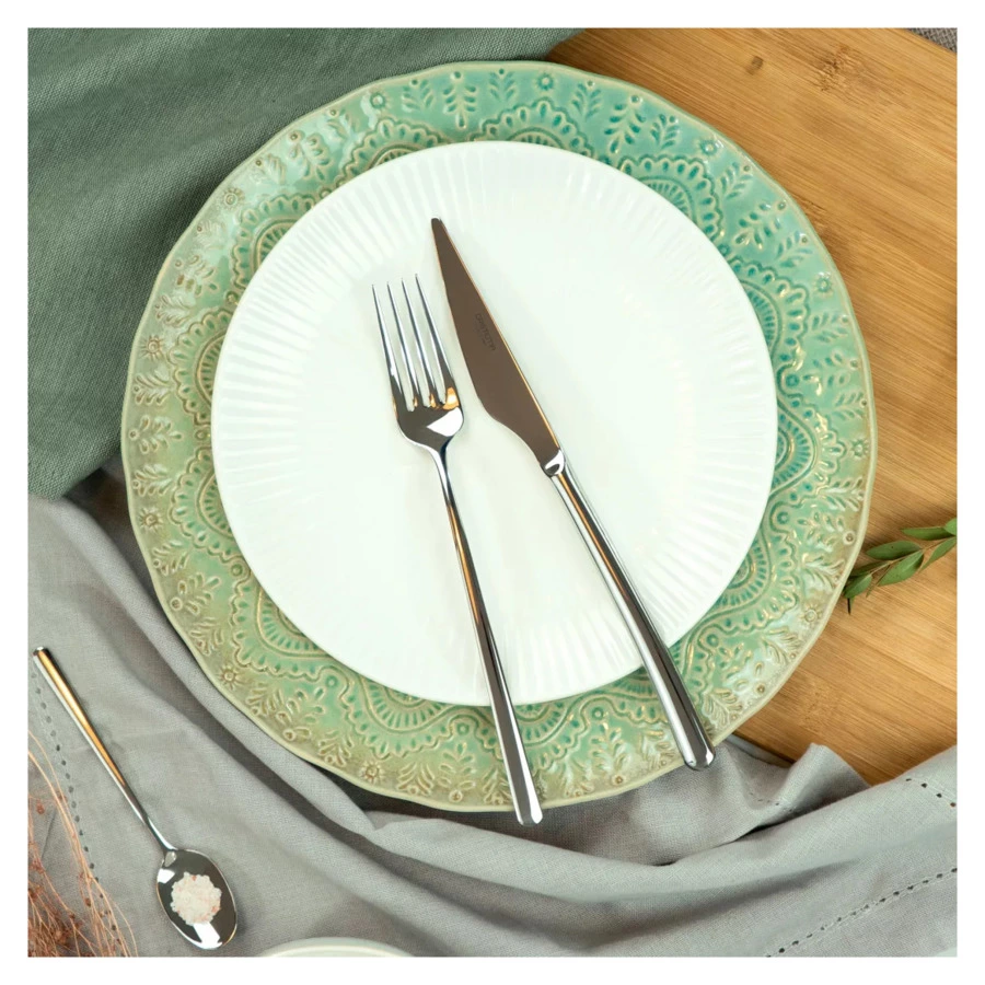 Набор столовых приборов CRISTEMA Macau на 12 персон 75 предметов, сталь нержавеющая, зеркальная поли