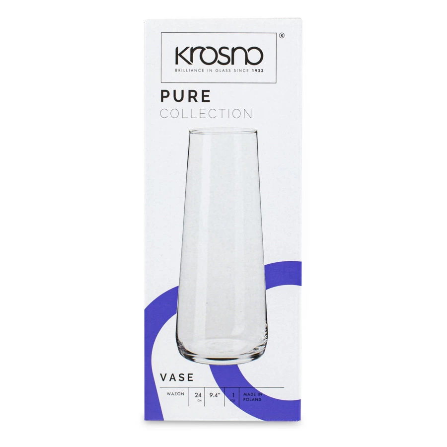 Ваза Krosno Чистота 24 см, стекло