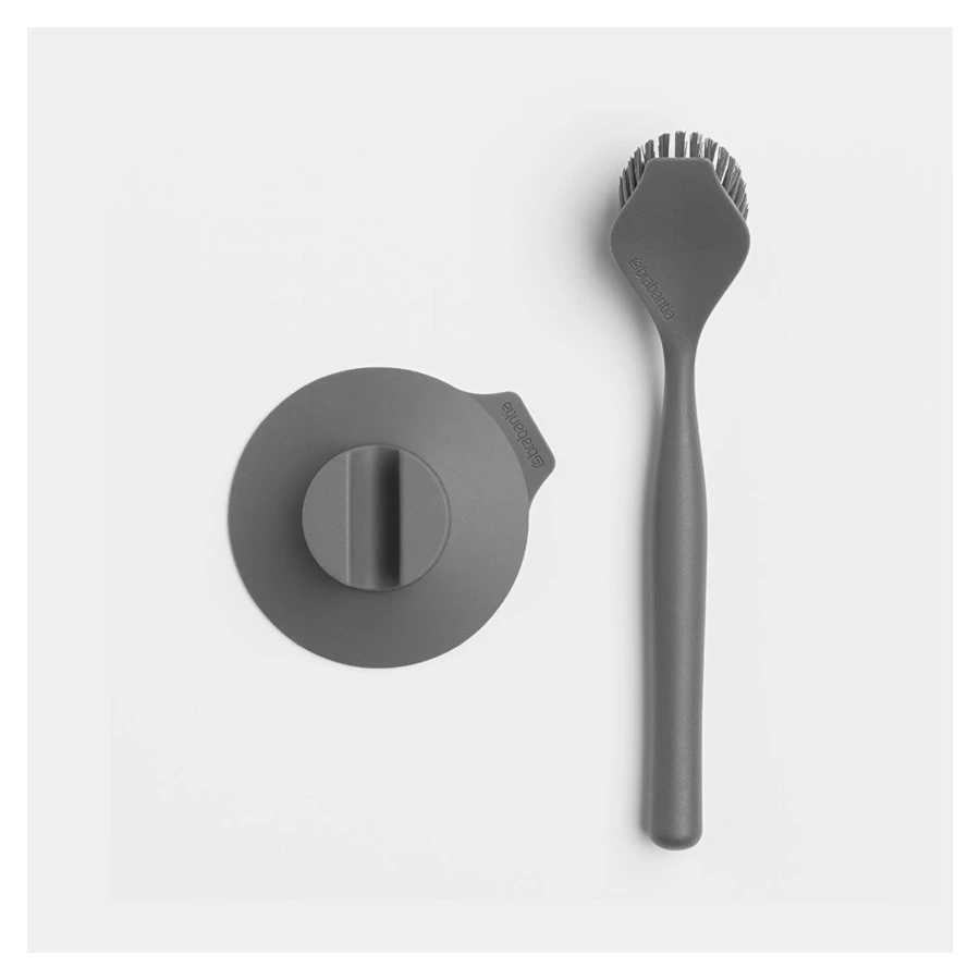 Щетка для мытья посуды с держателем на присоске Brabantia, пластик-sale