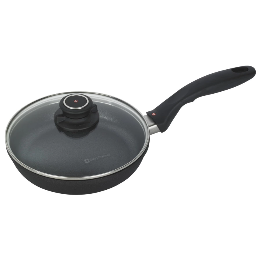 Сковорода с алмазным покрытием с крышкой Swiss Diamond XD CLASSIC+ 20см, 1 л, алюминий литой