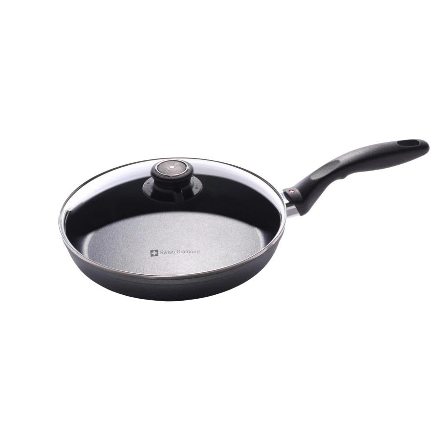 Сковорода с алмазным покрытием с крышкой Swiss Diamond XD CLASSIC+ 24 см, 1,5л, алюминий литой
