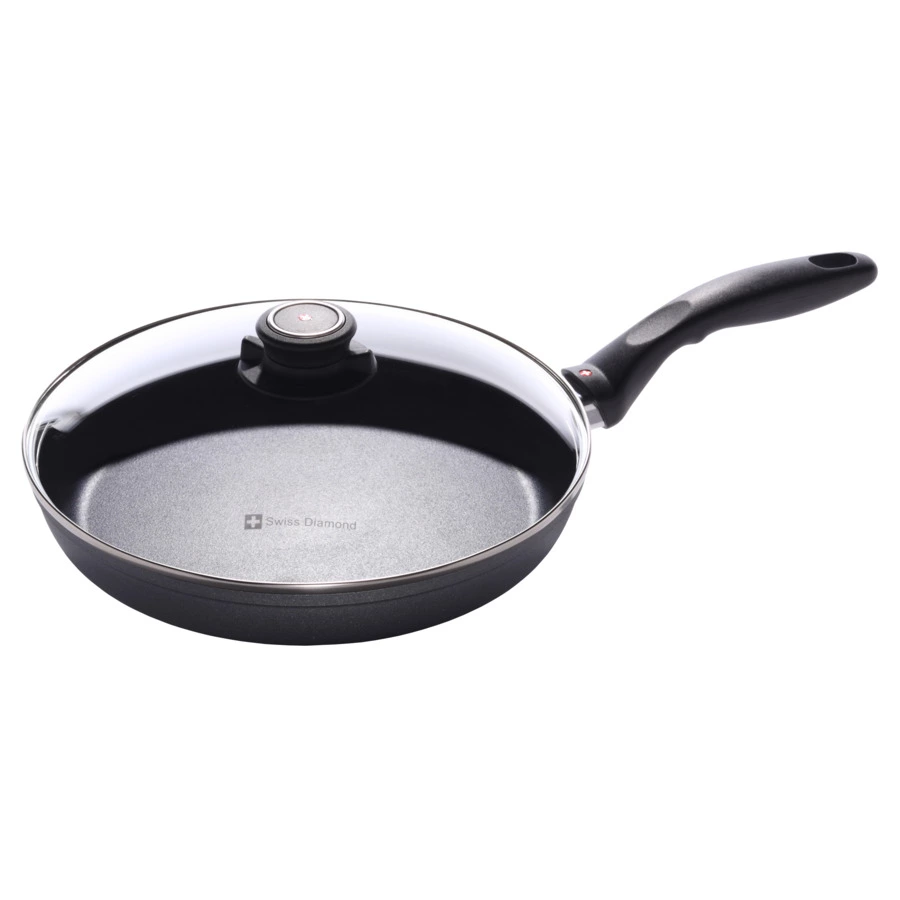 Сковорода с алмазным покрытием с крышкой Swiss Diamond XD CLASSIC+ 26 см, 1,8л, алюминий литой
