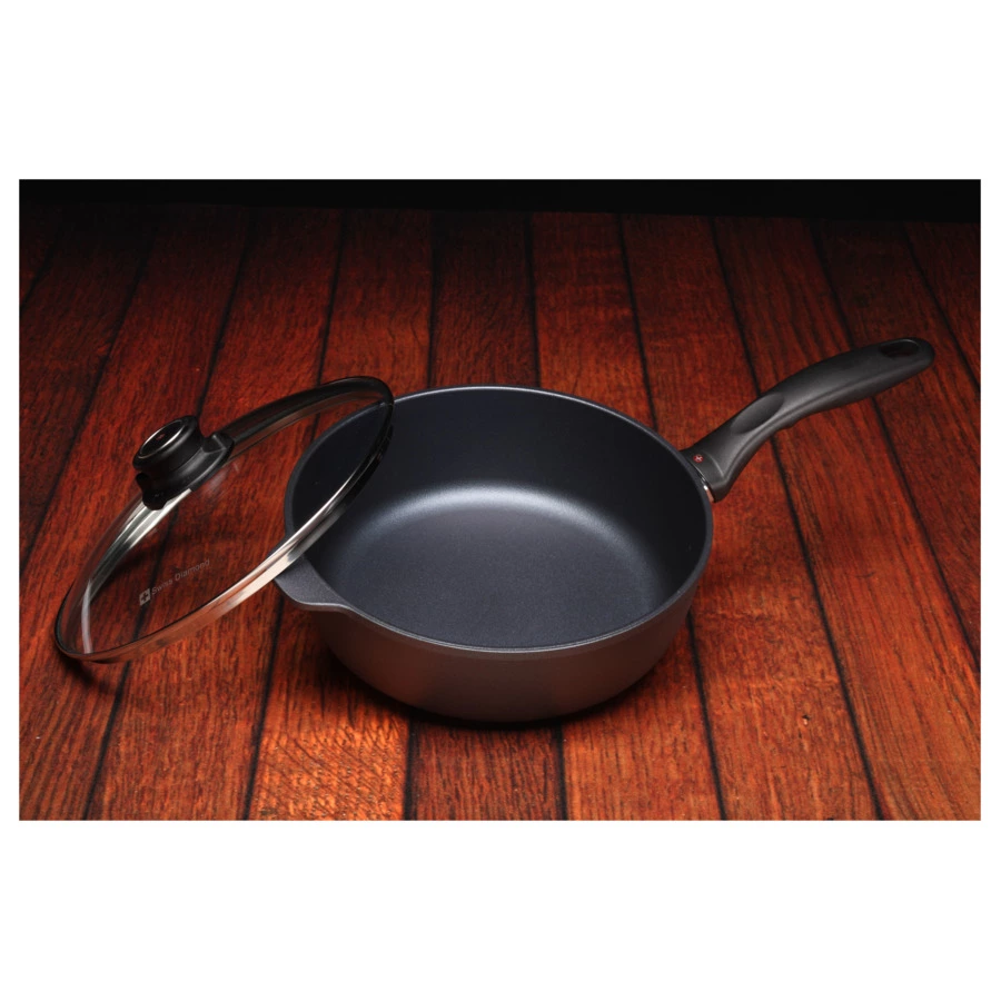 Сотейник с алмазным покрытием с крышкой Swiss Diamond XD CLASSIC+ 24 см, 3л, алюминий литой