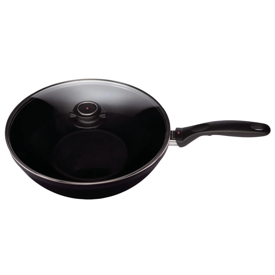 Сковорода ВОК с алмазным покрытием с крышкой Swiss Diamond XD CLASSIC+ 28 см, 3,7л, алюминий литой