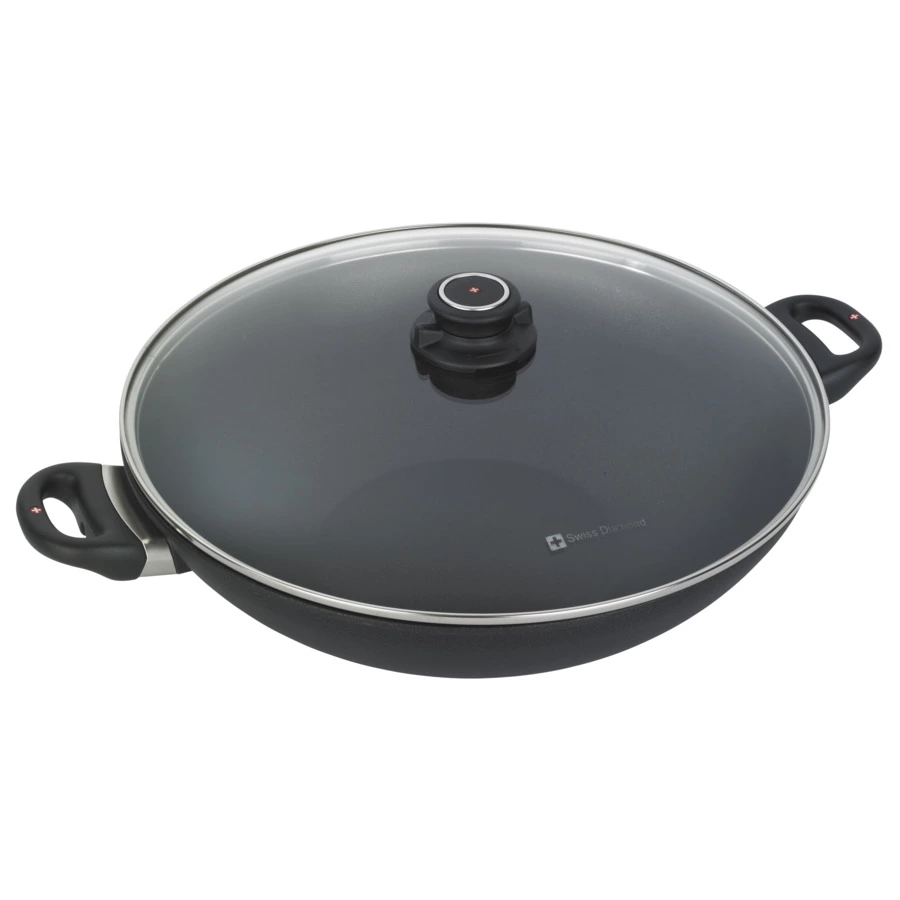 Сковорода ВОК с крышкой Swiss Diamond XD CLASSIC+ INDUCTION 28 см, 6л, алюминий