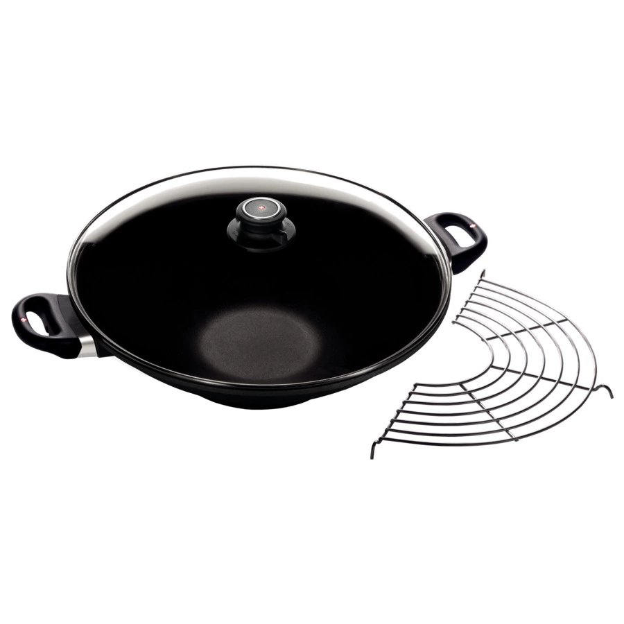 Сковорода ВОК с крышкой Swiss Diamond XD CLASSIC+ INDUCTION 28 см, 6л, алюминий