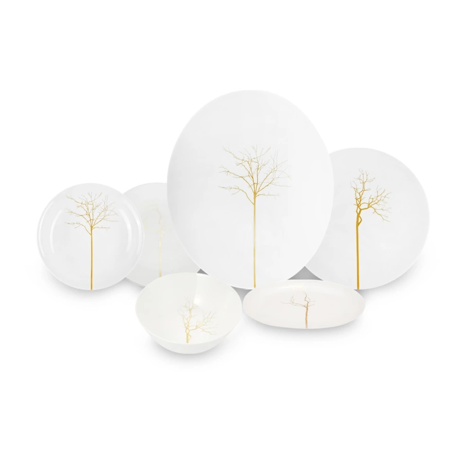 Сервиз столовый Dibbern Золотой лес на 6 персон 21 предмет, фарфор костяной