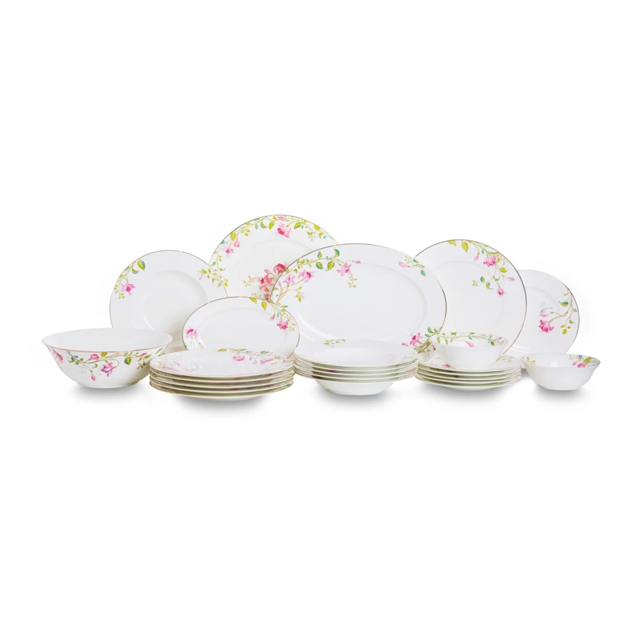 Сервиз столовый ИФЗ Премиум Сад мечты на 6 персон 24 предмета, фарфор костяной