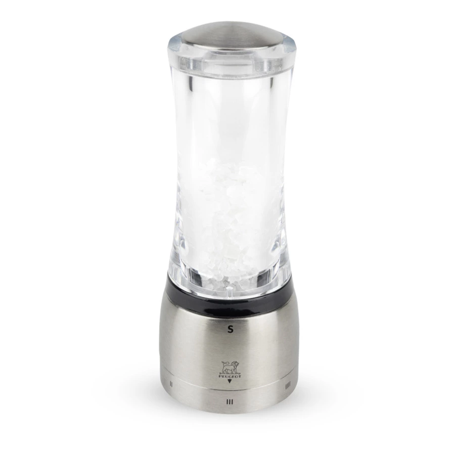 Набор мельниц для соли и перца Peugeot Daman 16 см, сталь нержавеющая, акрил, прозрачный