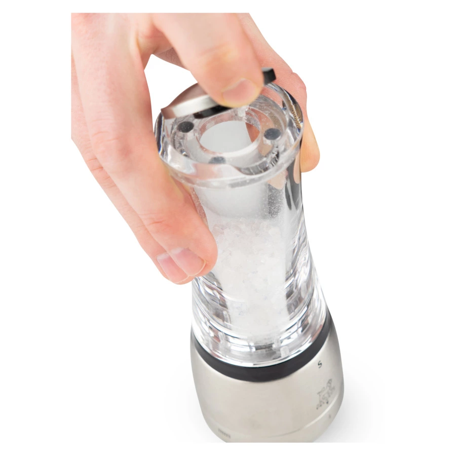 Набор мельниц для соли и перца Peugeot Daman 16 см, сталь нержавеющая, акрил, прозрачный