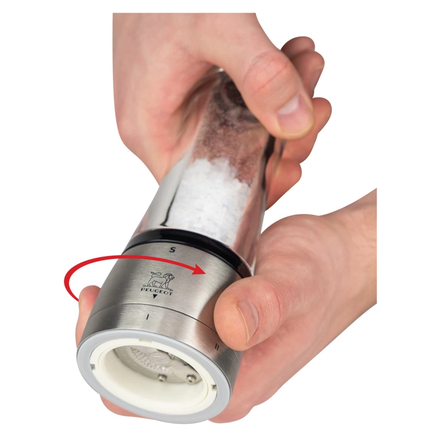 Набор мельниц для соли и перца Peugeot Daman 16 см, сталь нержавеющая, акрил, прозрачный