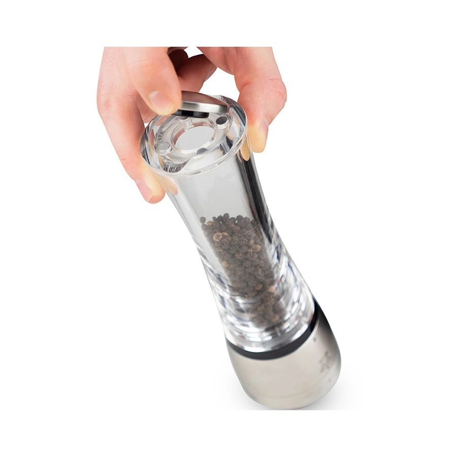 Набор мельниц для соли и перца Peugeot Daman 16 см, сталь нержавеющая, акрил, прозрачный